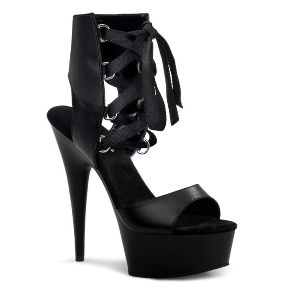 6" Heel, 1 3/4" PF Front Lace-Up Ankle High Sandal