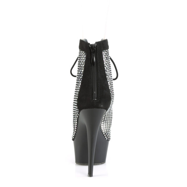 6" Heel, 1 3/4" PF Lace-Up Peep Toe Ankle Boot, Back Zip - Image 4