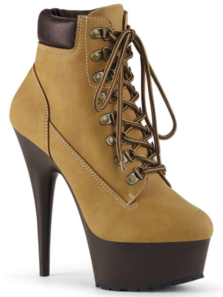 6" Heel, 1 3/4" PF Lace-up Front Bootie, Side Zip