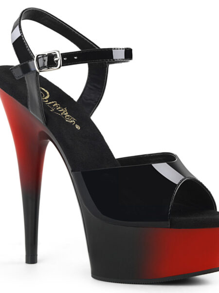 6" Heel, 1 3/4" PF Two Tone Ankle Strap Sandal