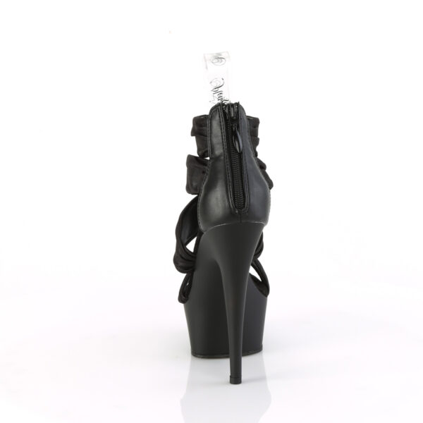 6" Heel, 1 3/4" PF Ruched Ankle Strap Sandal, Back Zip - Image 4