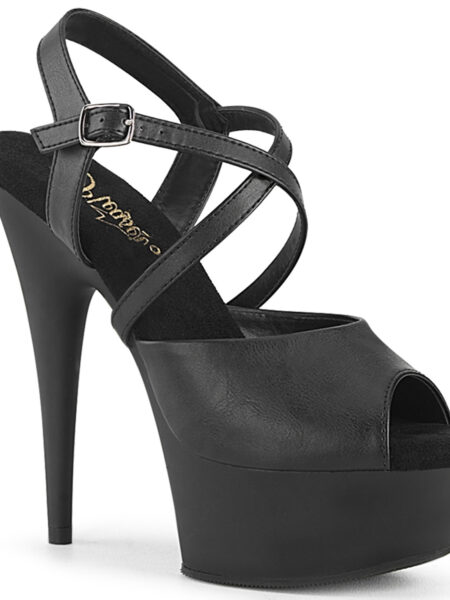 6" Heel, 1 3/4" PF Criss Cross Ankle Strap Sandal