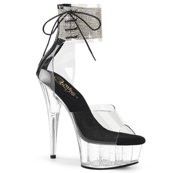 **6" Heel, 1 3/4" PF RS Ankle Cuff Sandal, Back Zip