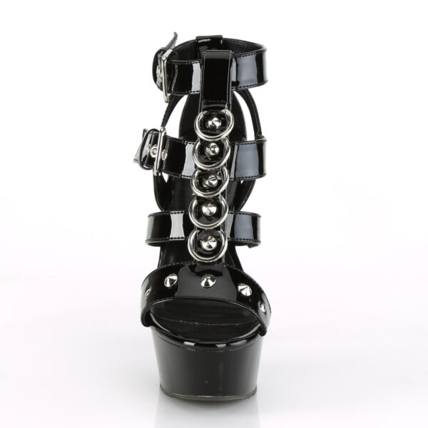 6" Heel, 1 3/4" PF Strappy T-Strap Close Back Sandal - Image 2