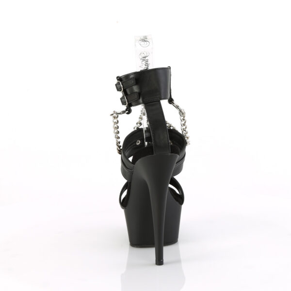 6" Heel, 1 3/4" PF 3 Band T-Strap Ankle Strap Sandal - Image 4