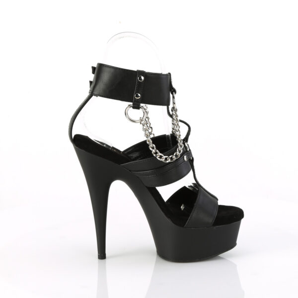 6" Heel, 1 3/4" PF 3 Band T-Strap Ankle Strap Sandal - Image 5