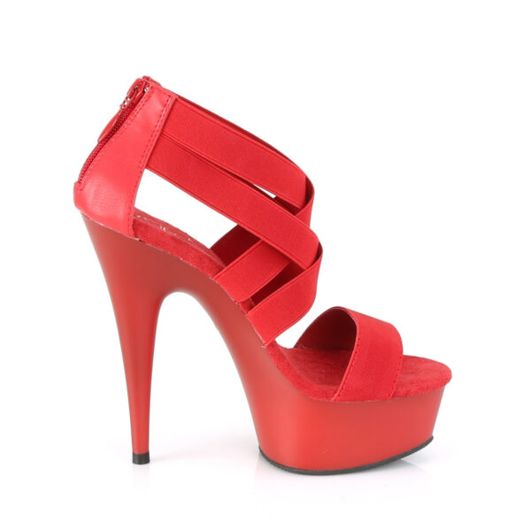 6" Heel, 1 3/4" PF Criss Cross Sandal, Back Zip - Image 5