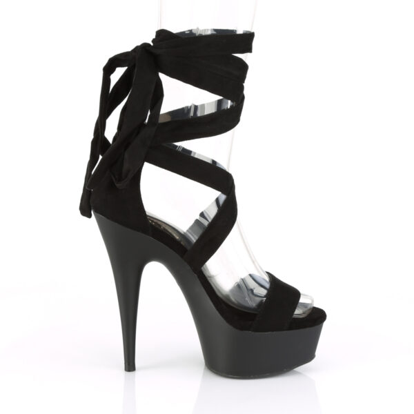 6" Heel, 1 3/4" PF Criss Cross Ankle Wrap Sandal - Image 5