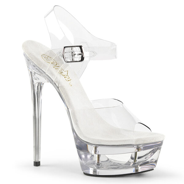 6 1/2" Heel, 1 3/4" Cut-Out PF Ankle Strap Sandal