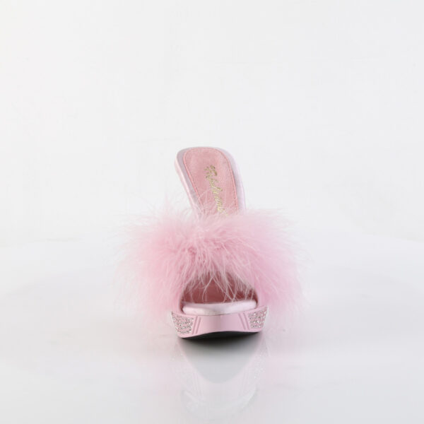 *4 1/2" Heel, 1" PF Marabou Fur Slipper - Image 2