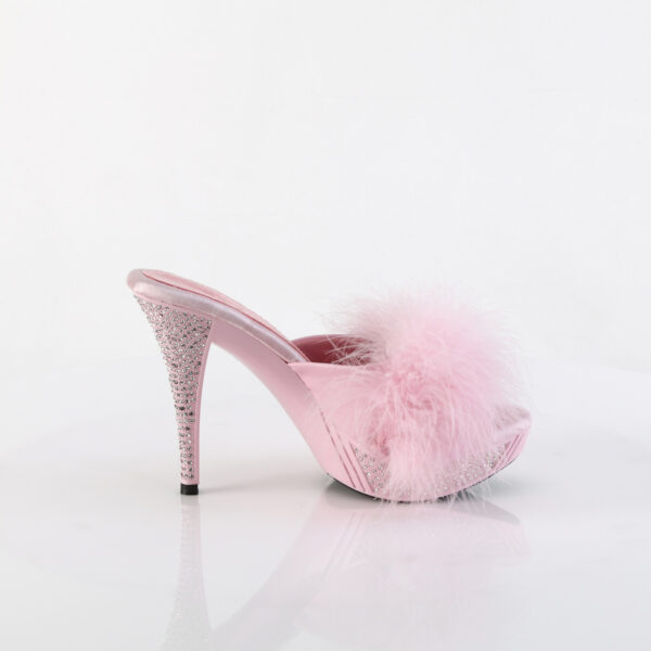 *4 1/2" Heel, 1" PF Marabou Fur Slipper - Image 5
