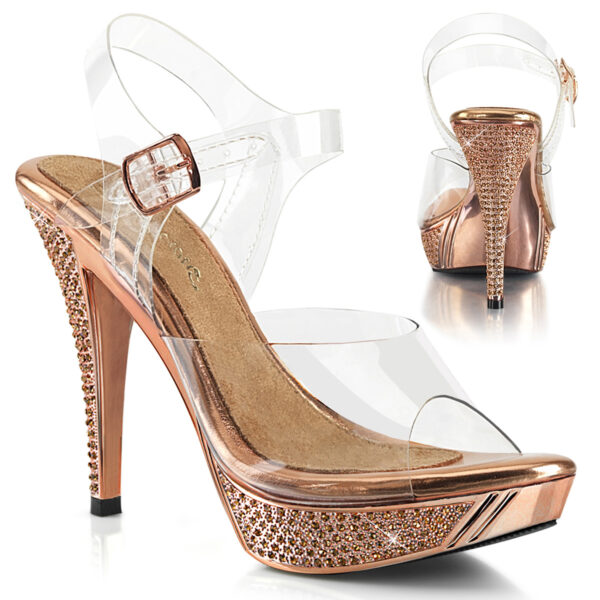 *4 1/2" Heel, 1" PF Ankle Strap Sandal w/RS