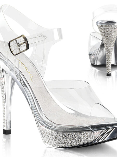 4 1/2" Heel, 1" PF Ankle Strap Sandal w/ RS