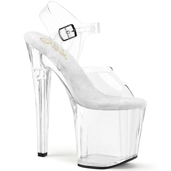 8" Heel, 3 3/4" PF Ankle Strap Sandal