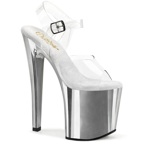8" Heel, 3 3/4" PF Ankle Strap Sandal