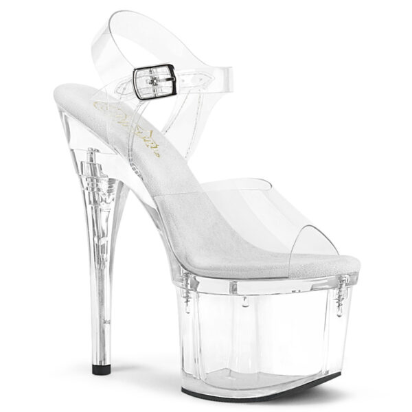7" Heel, 3" PF Ankle Strap Sandal