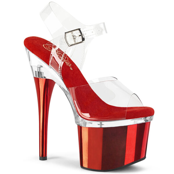 7" Heel, 3" PF Ankle Strap Sandal