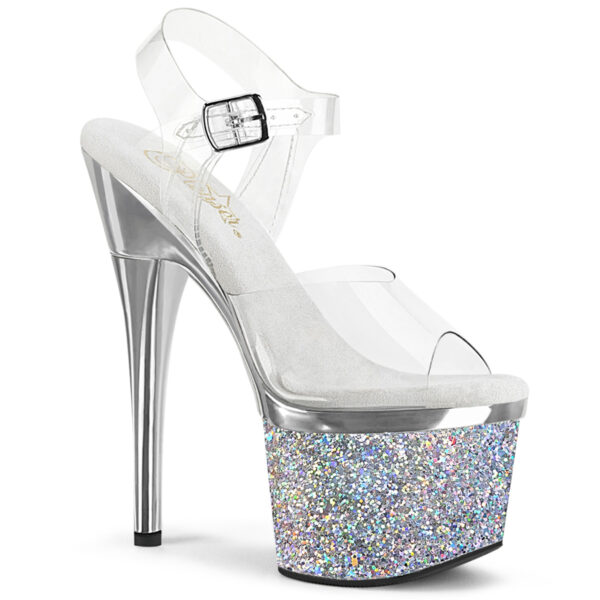 7" Heel, 3" PF Ankle Strap Sandal