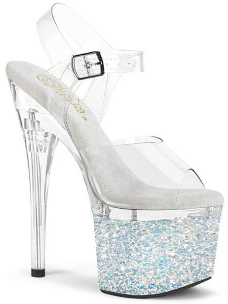 7" Heel, 3" PF Ankle Strap Sandal
