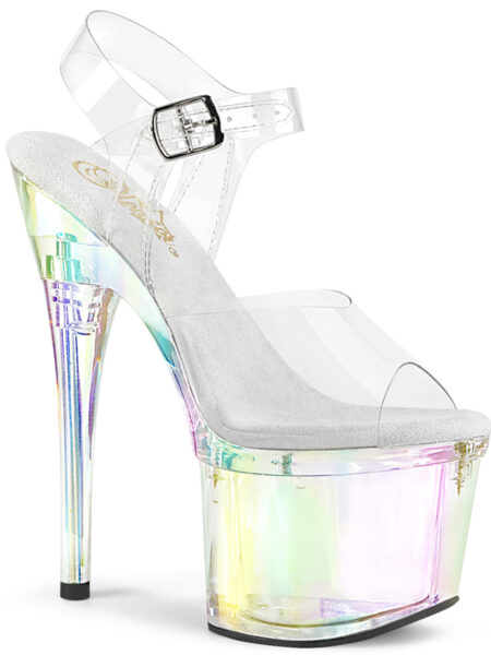 7" Heel, 3" PF Ankle Strap Sandal