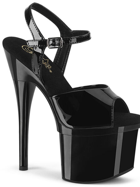 7" Heel, 3" PF Ankle Strap Sandal