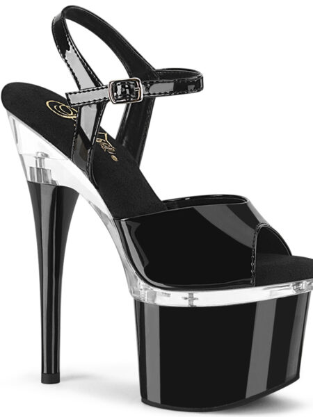 7" Heel, 3" PF Ankle Strap Sandal