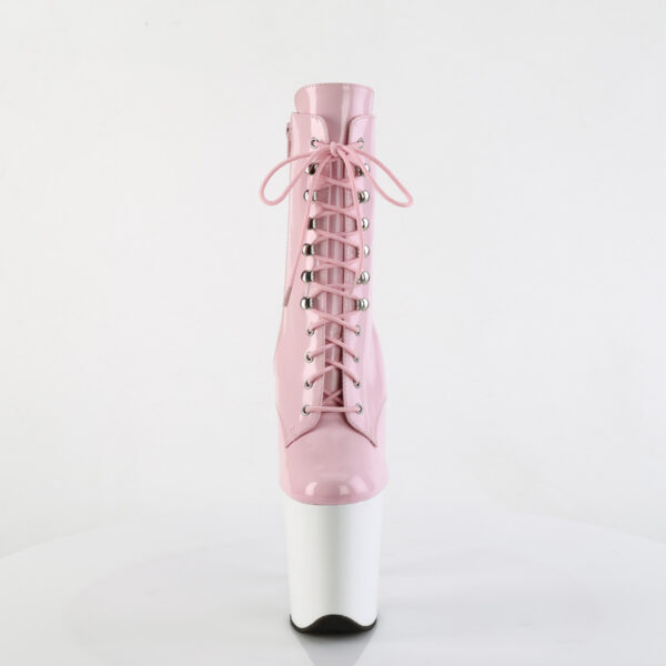 8" Heel, 4" PF Lace-Up Front Ankle Boot, Side Zip - Image 2
