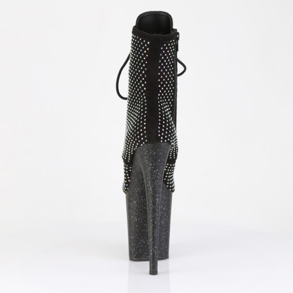 8" Heel, 4" PF Lace-Up RS Mesh Ankle Boot, Side Zip - Image 4