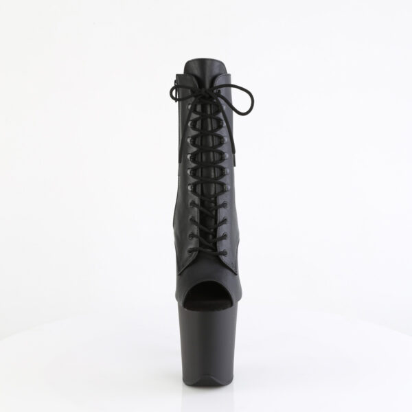 8" Heel, 4" PF Peep Toe Lace-Up Ankle Boot, Side Zip - Image 2