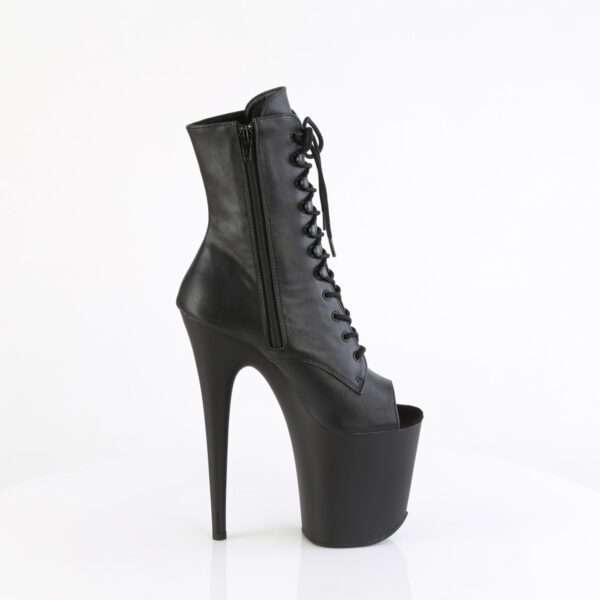 8" Heel, 4" PF Peep Toe Lace-Up Ankle Boot, Side Zip - Image 5