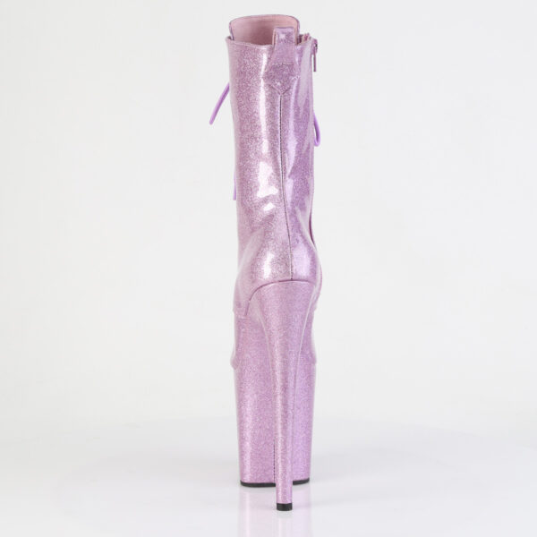 8" Heel, 4" PF Peep Toe Lace-Up Ankle Boot, Side Zip - Image 4