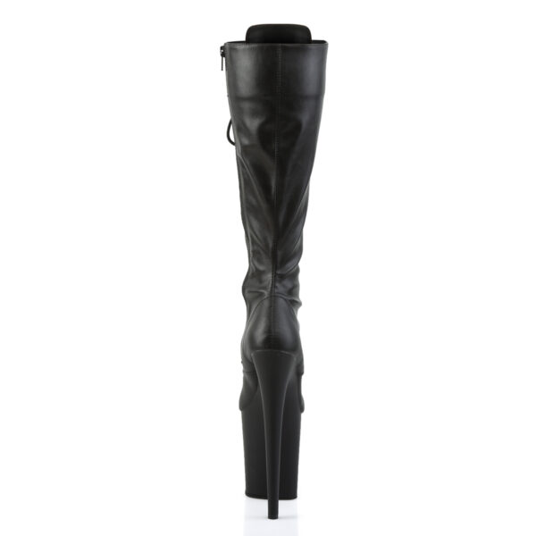 8" Heel, 4" PF Lace-Up Stretch Knee Boot, Side Zip - Image 4