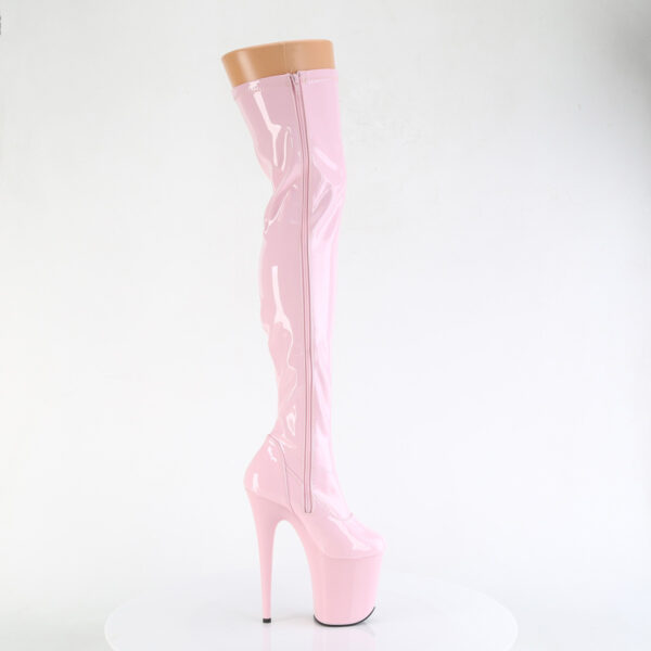 8" Heel, 4" PF Stretch Thigh Boot, Side Zip - Image 5