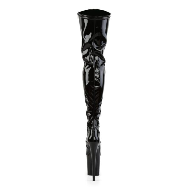8" Heel, 4" PF Stretch Thigh Boot, Side Zip - Image 4