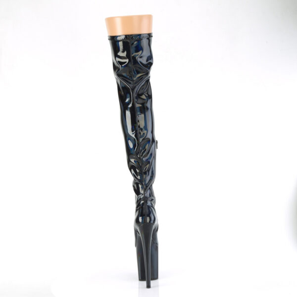 8" Heel, 4" PF Stretch Thigh Boot, Side Zip - Image 4