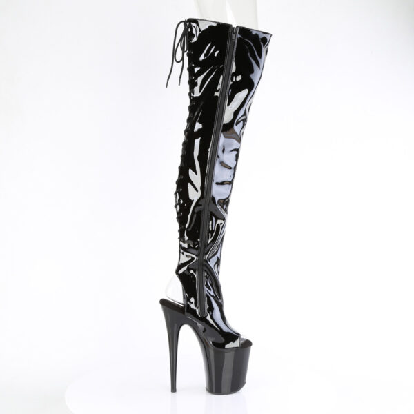 8" Heel, 4" PF Open Toe/Heel Stretch Thigh Boot, Side Zip - Image 5