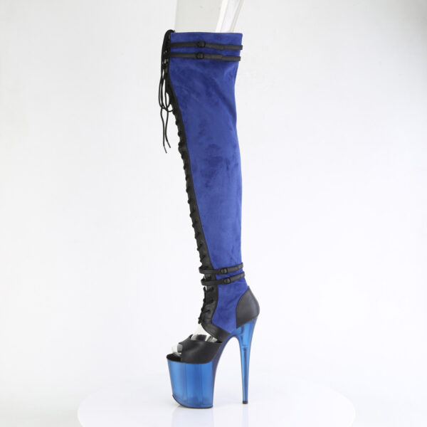 8" Heel, 4" PF Lace-Up Front Thigh, Side Zip - Image 3
