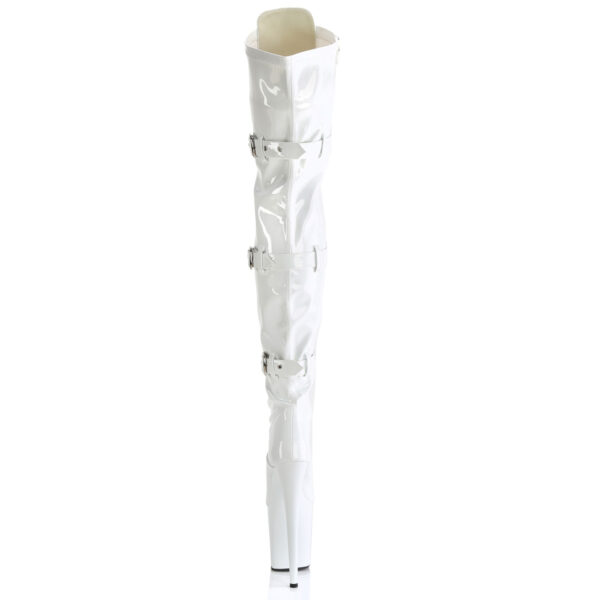 8" Heel, 4" PF Lace-Up Front Thigh High Boot, Side Zip - Image 4