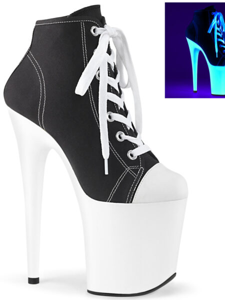 8″ Heel, 4″ PF Sneaker, Side Zip