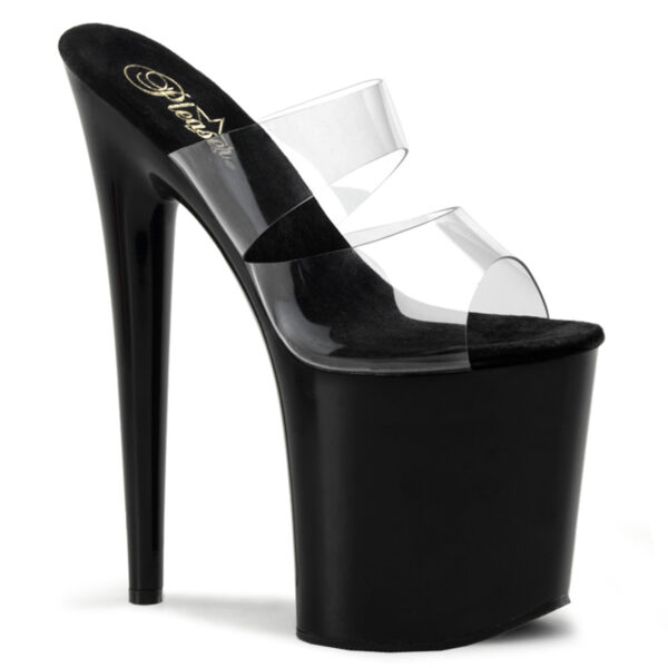8" Heel Two Band Platform Slide