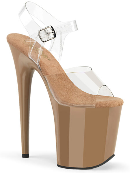 8" Heel, 4" PF Ankle Strap Sandal