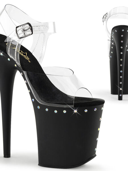8" Heel, 4" PF Ankle Strap Sandal
