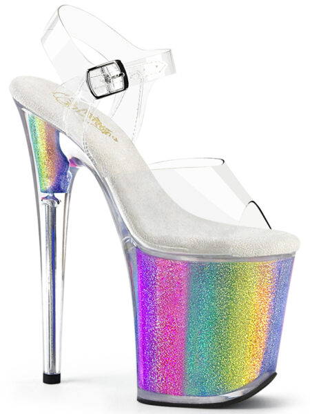 8" Heel, 4" PF Ankle Strap Sandal