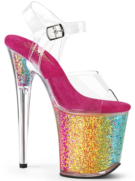 8" Heel, 4" PF Ankle Strap Sandal