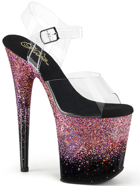 8" Heel, 4" PF Ankle Strap Sandal