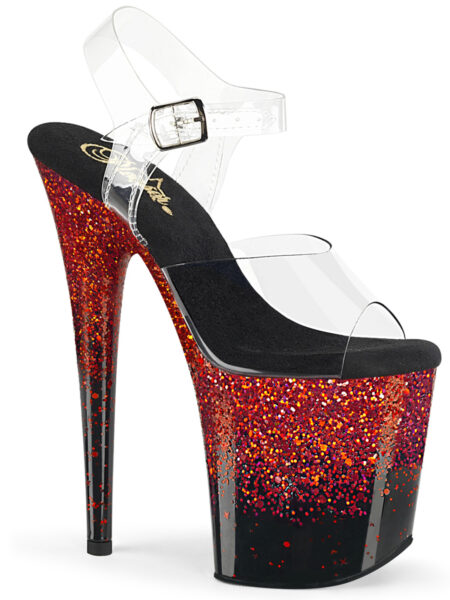 8" Heel, 4" PF Ankle Strap Sandal