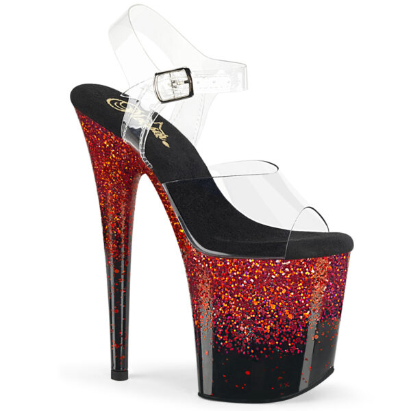 8" Heel, 4" PF Ankle Strap Sandal