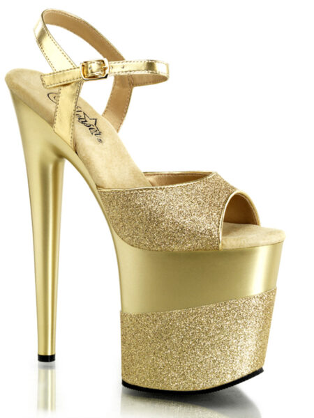 8" Heel, 4" PF Ankle Strap Sandal