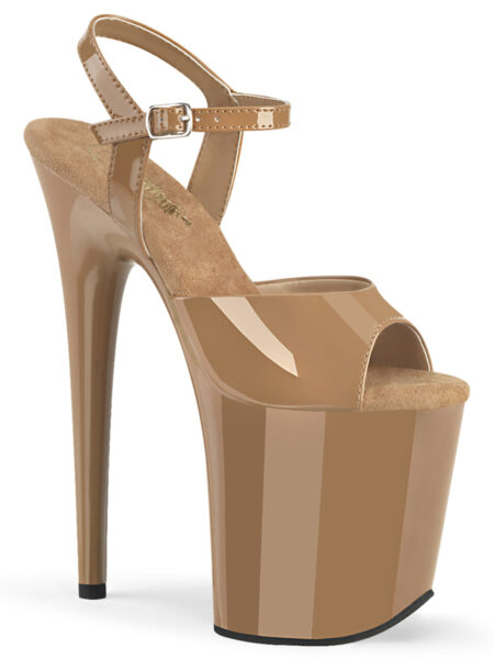 8" Heel, 4" PF Ankle Strap Sandal