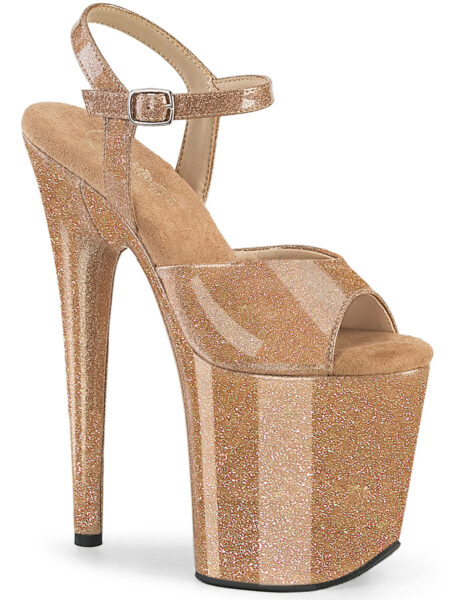 8" Heel, 4" PF Ankle Strap Sandal
